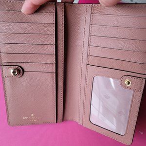 Kate Spade Slim Wallet Copper Brown